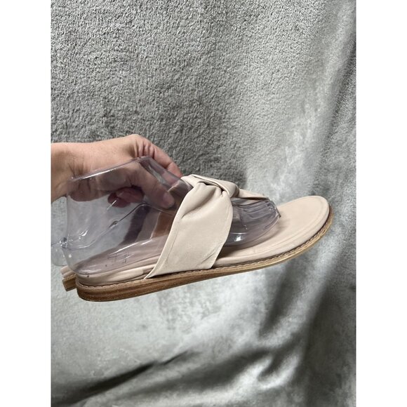 Sofft Women's 10 M Essie Tapioca Soft Leather Pale Pink Sandals Flip Flops - Picture 3 of 7